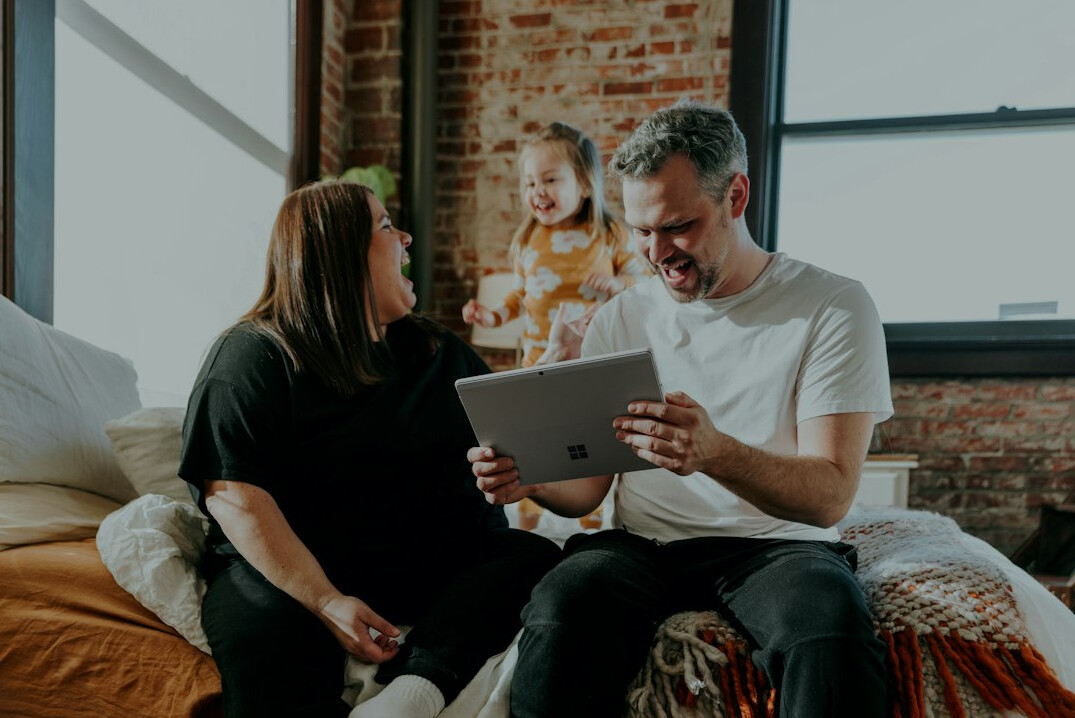 family reviewing health insurance