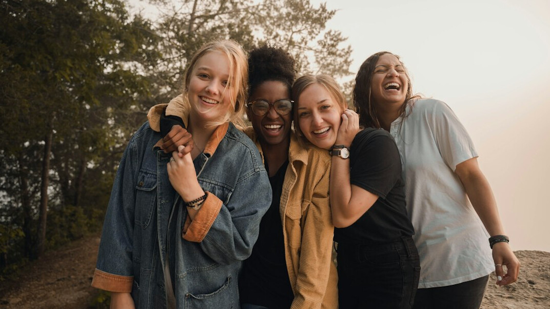 diverse group of people smiling