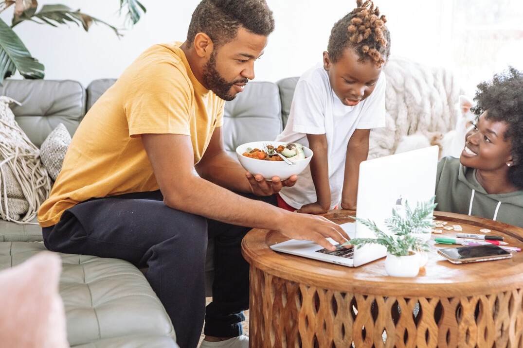 family reviewing health insurance